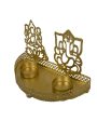 Lakshmi Ganesh Iron Tealight Candle Holder | 7 x 3 inches For Sale