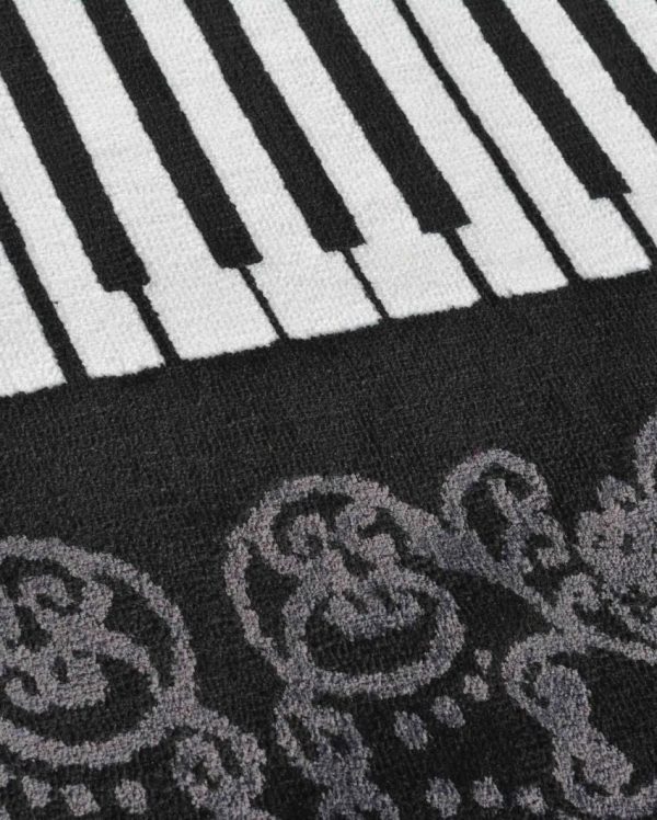 Abstract Black Piano Polyester Carpet Hot on Sale