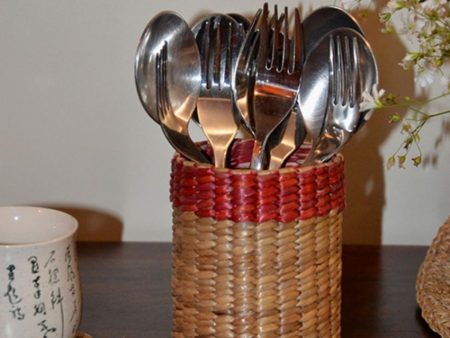 Eco-Friendly Water Hyacinth Pen & Cutlery Holder Hot on Sale