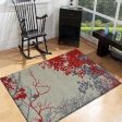 Abstract Dynamic Red Polyester Carpet Online Hot Sale