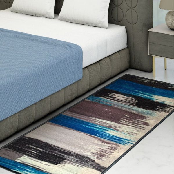 Blue Living Canvas Premium Anti Slip Printed Runner | 5 x 2 ft Online now