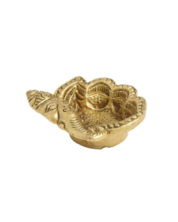 Ganesha Ear Design Brass Diya Fashion