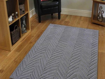 Abstract Grey Hand Tufted Wool Carpet Cheap