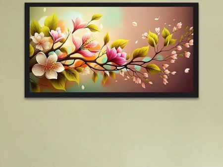 Floral Spring Background Floating Frame Canvas Wall Painting Sale