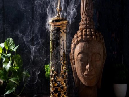 Brass Long Devotion Incense Stick Holder | 3 x 3 x 13 inches Sale