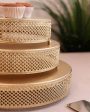 Round Etching Line Buffet Risers | Golden | Set of 3 Sale