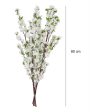 Artificial Cherry Blossoms Plastic Flower Sticks |  Set Of 6| 3.8 feet Hot on Sale