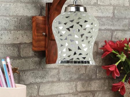 Zenith Mosaic Glass Wooden Wall Lamp Sale