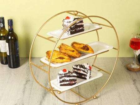 Three Tier  Buffet Platter | Gold Hot on Sale