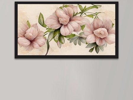 Elegant Golden Floral Canvas Wall Painting Online Hot Sale