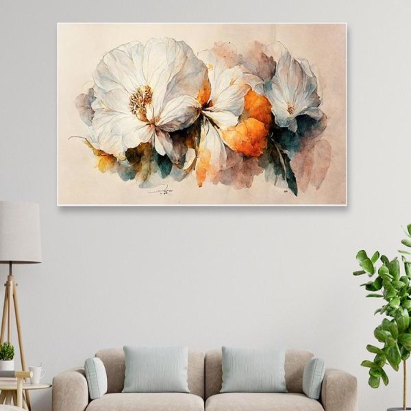 3D Vibrant Flower Canvas Wall Painting Online now