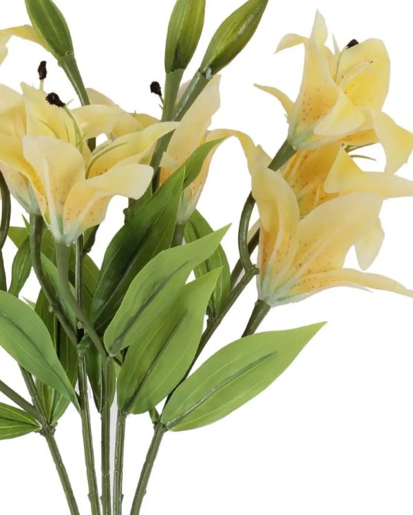 Artificial Plastic Lily Flora Bunch | 1.5 feet | Multiple Colors Supply