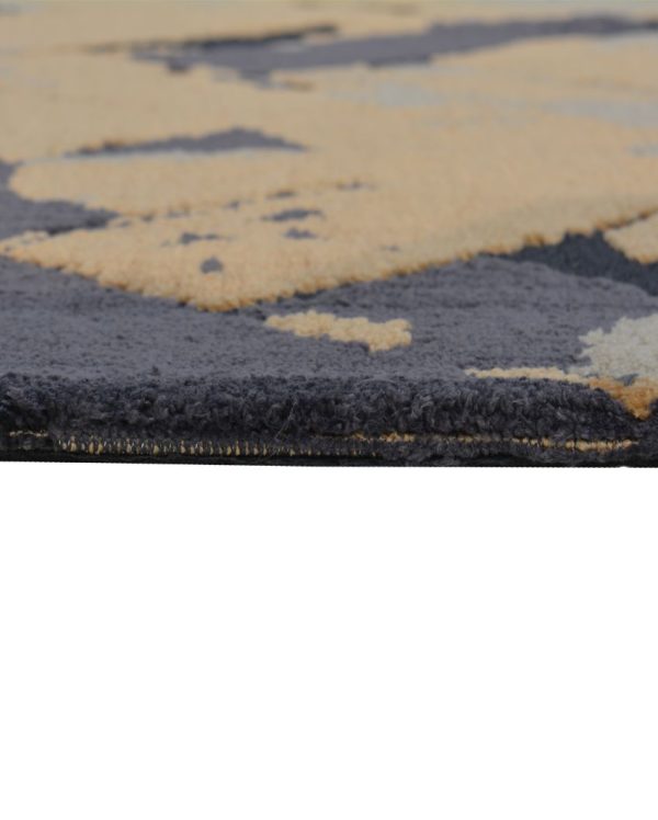 Abstract Curated Gold Polyester Carpet Online now