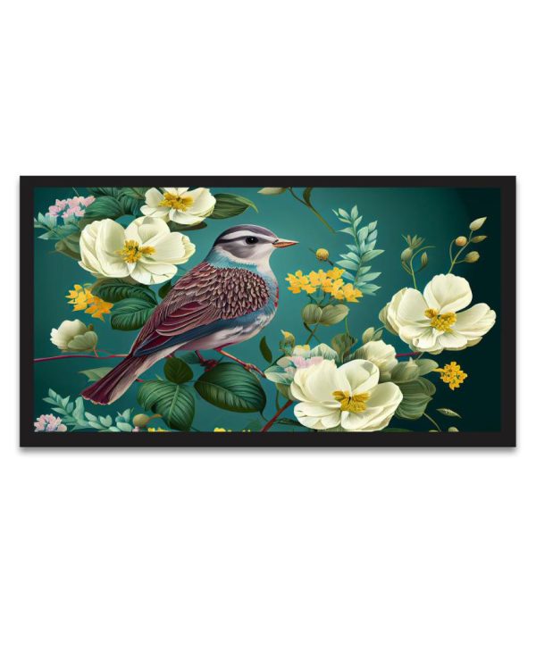 Bird on Floral Branch Canvas Wall Painting Sale