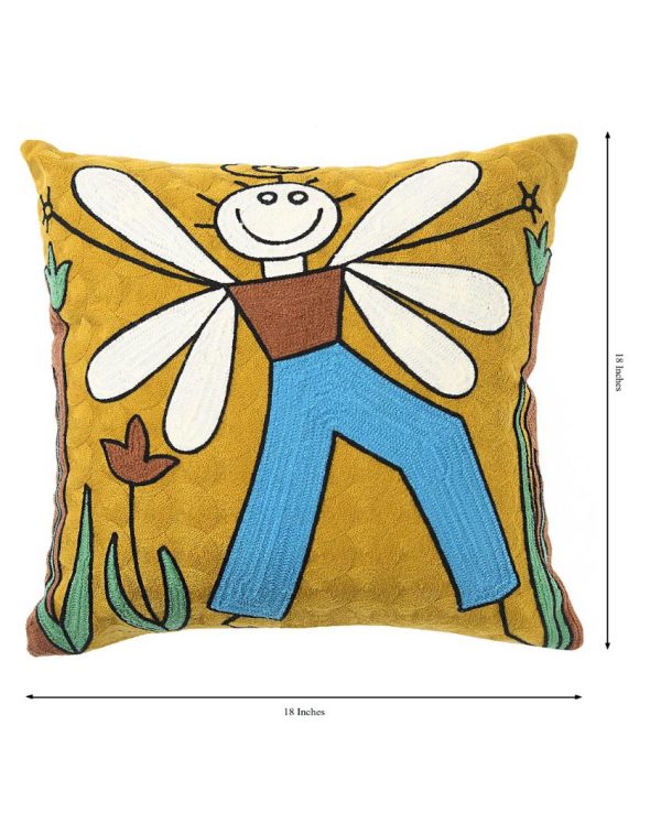 Abstract Art Boy With Wings Cushion Cover | 18 x 18 inches Supply