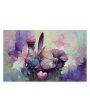 3D Purple Flower Art Canvas Wall Painting Sale