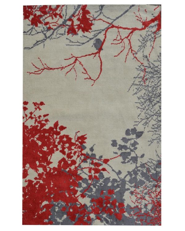 Abstract Dynamic Red Polyester Carpet Online Hot Sale