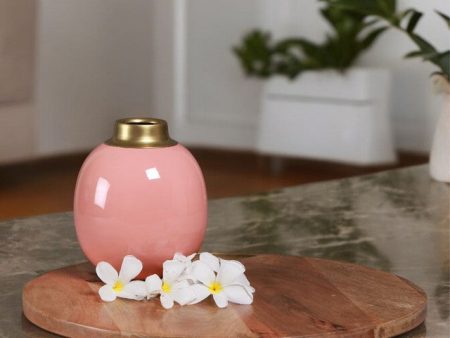 Mayur Pink Enamel Vase | 6 Inches Fashion