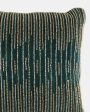 Teal Green Beaded Cushion Cover | 16 x 16 inches For Cheap