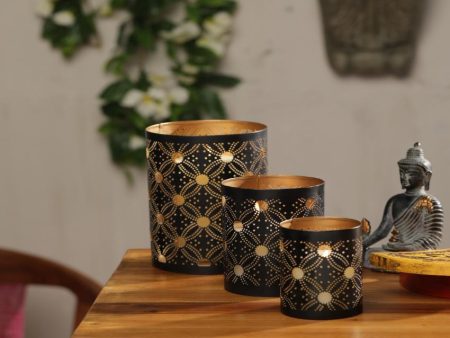 Exclusive Design Antique Look Tea Light Holders | Set Of 3 on Sale