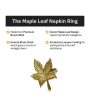 Maple Leaf Premium Brass Napkin Rings Discount