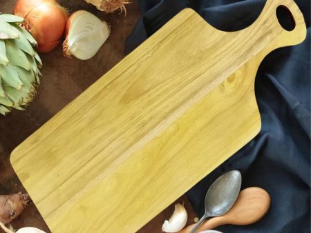 Lemon Wood Rustic Chopping Board with Handle | 20 x 8 inches For Cheap