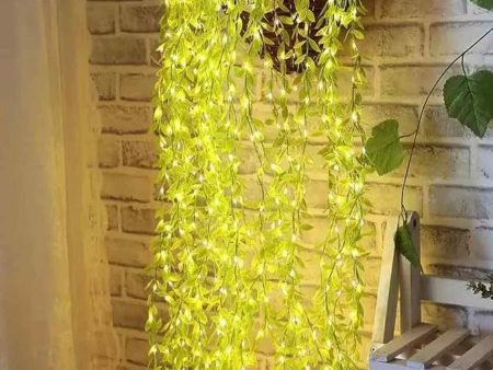 Artificial Vine Leaf Curtain Led String Light | 118 x 39 inches For Sale