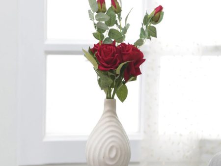 Artificial Beautiful Single Velvet Red Rose Sticks | 1.5 feet on Sale