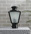 Classic Black Small Outdoor Steel Gate Light | 6 x 6 x 10 inches Online Hot Sale