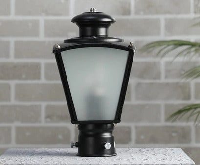 Classic Black Small Outdoor Steel Gate Light | 6 x 6 x 10 inches Online Hot Sale