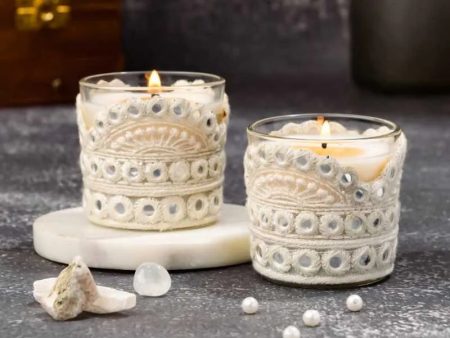 Aayat Bliss Jar Scented Candles | Set of 2 | 5.1 x 5.1 cm   2 x 2 inches Online Hot Sale