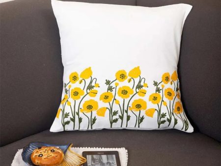 Bahaar Floral Cotton Cushion Cover | 20 x 20 inches Online Hot Sale