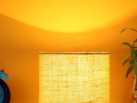 Alluring Jute Table Lamp With Chocolate Wood Base | 7 x 7 inches Online