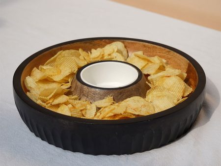 Accacia Wood Small Chip & Dip | 12 x 3 inches Online