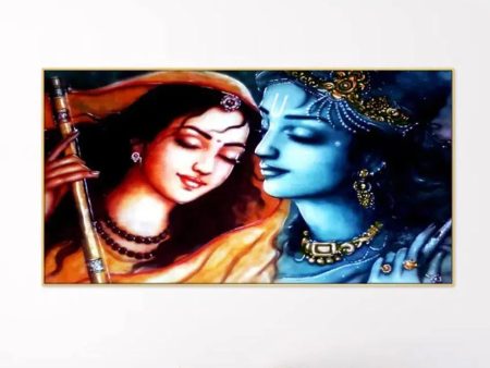 Krishna Meerabai Love Floating Framed Canvas Wall Painting Hot on Sale