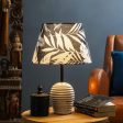 Black Tropical Shade With White Distressed Lamp Online Hot Sale