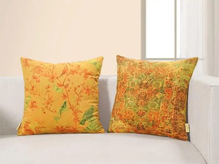 Esperanza  Foloral Design Cushion Covers | 16 x 16 Inch | Set Of 2 Hot on Sale