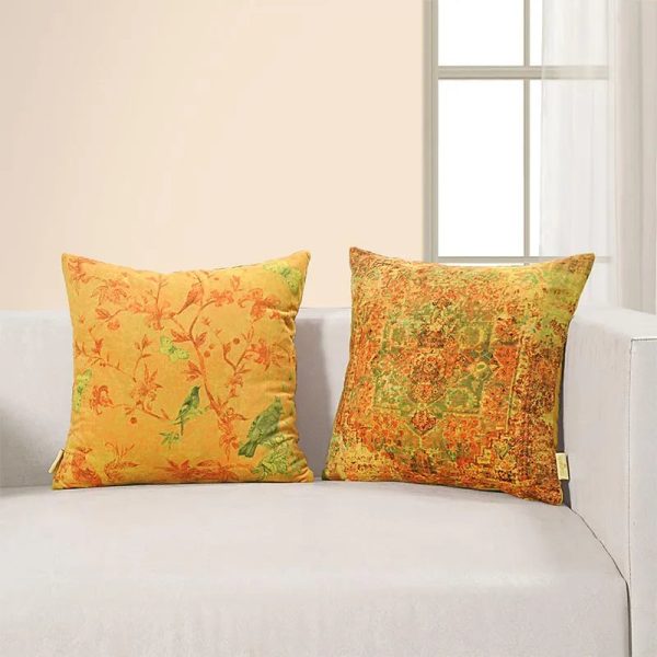 Esperanza  Foloral Design Cushion Covers | 16 x 16 Inch | Set Of 2 Hot on Sale