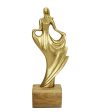 Decor Whimsy Gold Lady Aluminum Figurine For Discount