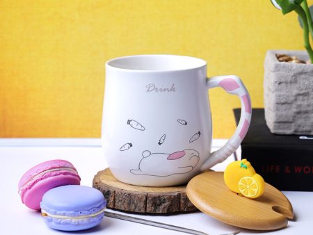 Adorable Bunny Bliss Orange Slice Lid Mug Discount