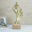 Decor Whimsy Gold Lady Aluminum Figurine For Discount