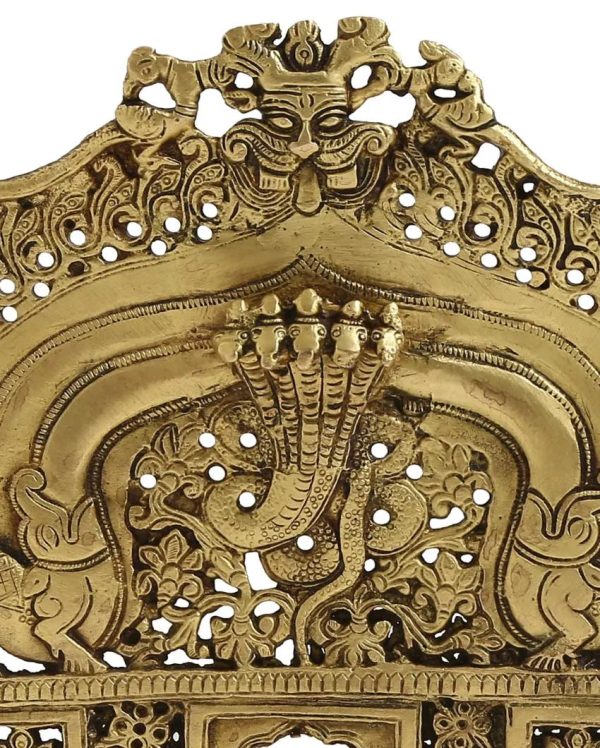 Bhujang Design Brass Prabhavali Showpiece | 8 x 8 inches For Discount