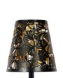 Blooms Metal Etching Table Lamp With Black Wood Round Base | 6 x 8 inches Online