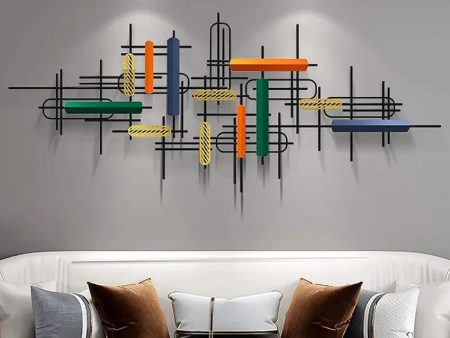 Abstract Metal Wall Art | 60 x 24 inches Discount