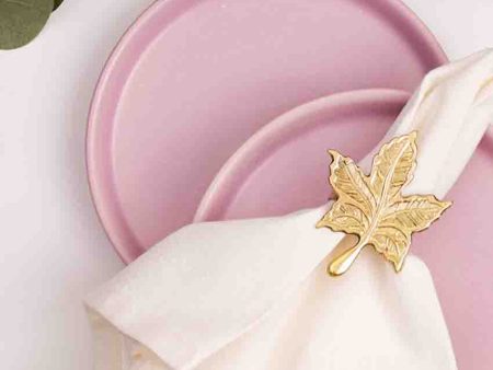 Maple Leaf Premium Brass Napkin Rings Discount