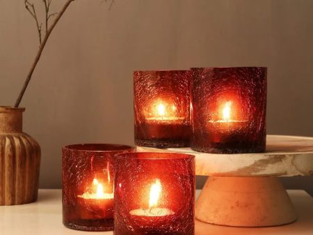 Crackle Tea Light | Set of 4 Fashion