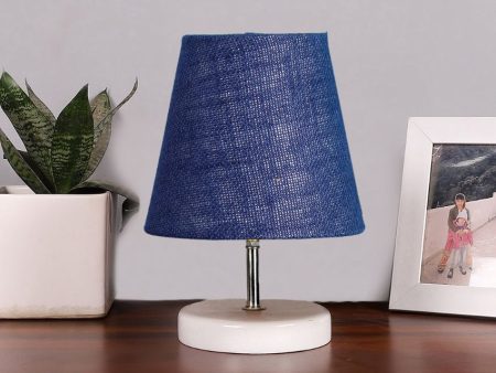 Basic Colorful Jute Round Wooden With White Base Table Lamp | 6 x 8 inches Supply