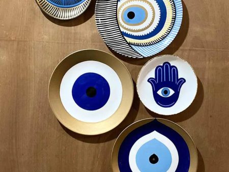 Evil Eye Porcelain Collection Plates | Pack of 5 Discount