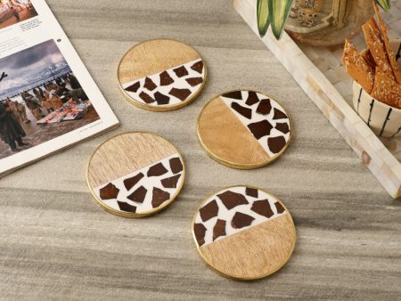 Mosaic Wooden Coaster | Set of 4 Online