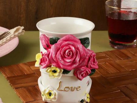 Ceramic Rose Multi Utility Holder For Cheap